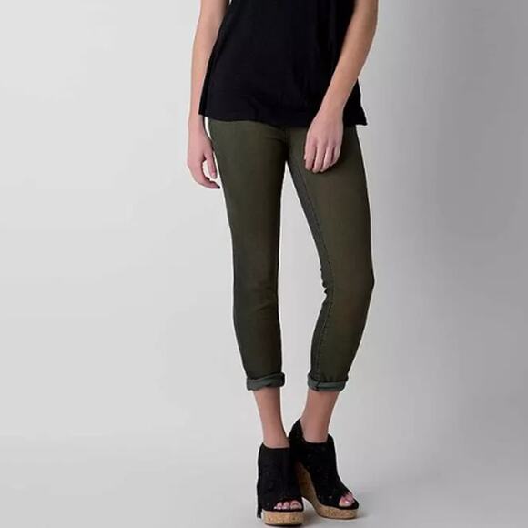 Free People Rolled Crop Mid Rise Skinny Jeans in Maris - Picture 9 of 11